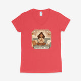 Printify V-neck S / Coral Silk Adorable Namaste V-Neck Adorable Namaste V-Neck 33471734129735302219