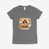 Printify V-neck S / Graphite Heather Adorable Namaste V-Neck Adorable Namaste V-Neck 29606092590775129292