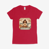 Printify V-neck S / Red Adorable Namaste V-Neck Adorable Namaste V-Neck 29684278931054174301