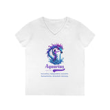 Printify V-neck S / White Aquarius Ladies' V-Neck T-Shirt Aquarius Ladies' V-Neck T-Shirt 28146785949100526747