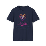 Printify T-Shirt Navy / S Aries T-Shirt Aries T-Shirt 18878259303500972554