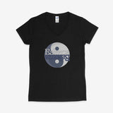 Printify V-neck S / Black Balance Yin Yang V-Neck Balance Yin Yang V-Neck 13402263125579039893