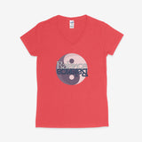 Printify V-neck S / Coral Silk Balance Yin Yang V-Neck Balance Yin Yang V-Neck 73448226425991700494