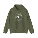 Printify Hoodie Military Green / S Dove W/ Words Hooded Sweatshirt Dove W/ Words Hooded Sweatshirt 10674508154143520739