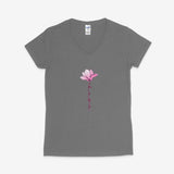 Printify V-neck S / Graphite Heather Flowery Hope V-Neck Flowery Hope V-Neck 43208599244859657329