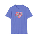 Printify T-Shirt Heather Royal / S Flowery Love T-Shirt Flowery Love T-Shirt 33136187190075360024