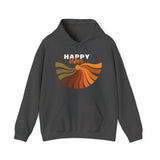 Printify Hoodie Dark Heather / S Happy Vibes Hooded Sweatshirt Happy Vibes Hooded Sweatshirt 38659701557757772367