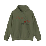 Printify Hoodie Military Green / S Infinite Love Hooded Sweatshirt Infinite Love Hooded Sweatshirt 12386102702651199591