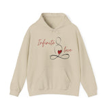 Printify Hoodie Sand / S Infinite Love Hooded Sweatshirt Infinite Love Hooded Sweatshirt 22418513622403142127
