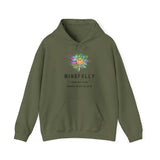Printify Hoodie Military Green / S Mindfully Aware Hooded Sweatshirt Mindfully Aware Hooded Sweatshirt 25508300279093135144