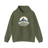 Printify Hoodie Military Green / S Mountain of Confidence Hooded Sweatshirt Mountain of Confidence Hooded Sweatshirt 16062913273848653453