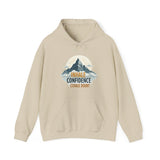 Printify Hoodie Sand / S Mountain of Confidence Hooded Sweatshirt Mountain of Confidence Hooded Sweatshirt 18384258935656754055