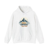 Printify Hoodie White / S Mountain of Confidence Hooded Sweatshirt Mountain of Confidence Hooded Sweatshirt 20328233702458139868