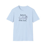 Printify T-Shirt Light Blue / S Namaste on the Couch B&W T-Shirt Namaste on the Couch B&W T-Shirt 11753601502149283291