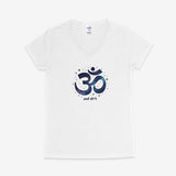 Printify V-neck S / White Om & Shit V-Neck Om & Shit V-Neck 26250151787263566189