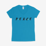 Printify V-neck S / Sapphire P.E.A.C.E V-Neck P.E.A.C.E V-Neck 25473187310851469670