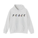 Printify Hoodie Ash / S PEACE Hooded Sweatshirt PEACE Hooded Sweatshirt 42566874981262993767
