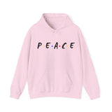 Printify Hoodie Light Pink / S PEACE Hooded Sweatshirt PEACE Hooded Sweatshirt 89470031626616352699
