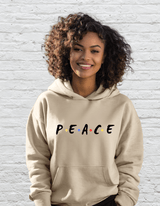 Printify Hoodie PEACE Hooded Sweatshirt PEACE Hooded Sweatshirt