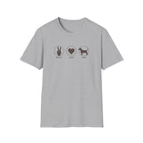 Printify T-Shirt Sport Grey / S Peace Love Dog T-Shirt Peace Love Dog T-Shirt 14681348646991546165