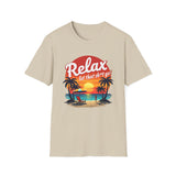 Printify T-Shirt Sand / S Relax Let It Go T-Shirt Relax Let It Go T-Shirt 94334020092001293666