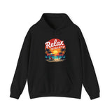 Printify Hoodie Black / S Relax Let that Sh*t Go Hooded Sweatshirt Relax Let that Sh*t Go Hooded Sweatshirt 25559162655410745923