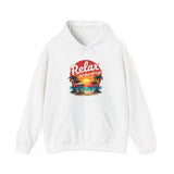 Printify Hoodie White / S Relax Let that Sh*t Go Hooded Sweatshirt Relax Let that Sh*t Go Hooded Sweatshirt 20540409525784573359