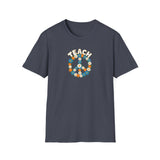 Printify T-Shirt Heather Navy / S Teach Peace T-Shirt Teach Peace T-Shirt 12276939019117561219