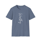 Printify T-Shirt Heather Indigo / S Worthy T-Shirt Worthy T-Shirt 16239402870160460438
