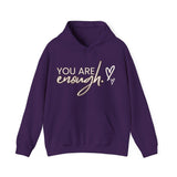 Printify Hoodie Purple / S You are Enough Hooded Sweatshirt You are Enough Hooded Sweatshirt 45780034352759541221