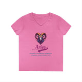 Printify V-neck S / Azalea Aries Ladies' V-Neck T-Shirt Aries Ladies' V-Neck T-Shirt 16181530311226023446
