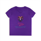 Printify V-neck S / Purple Aries Ladies' V-Neck T-Shirt Aries Ladies' V-Neck T-Shirt 67519857218875381658