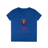Printify V-neck S / Royal Aries Ladies' V-Neck T-Shirt Aries Ladies' V-Neck T-Shirt 21986959707580079545