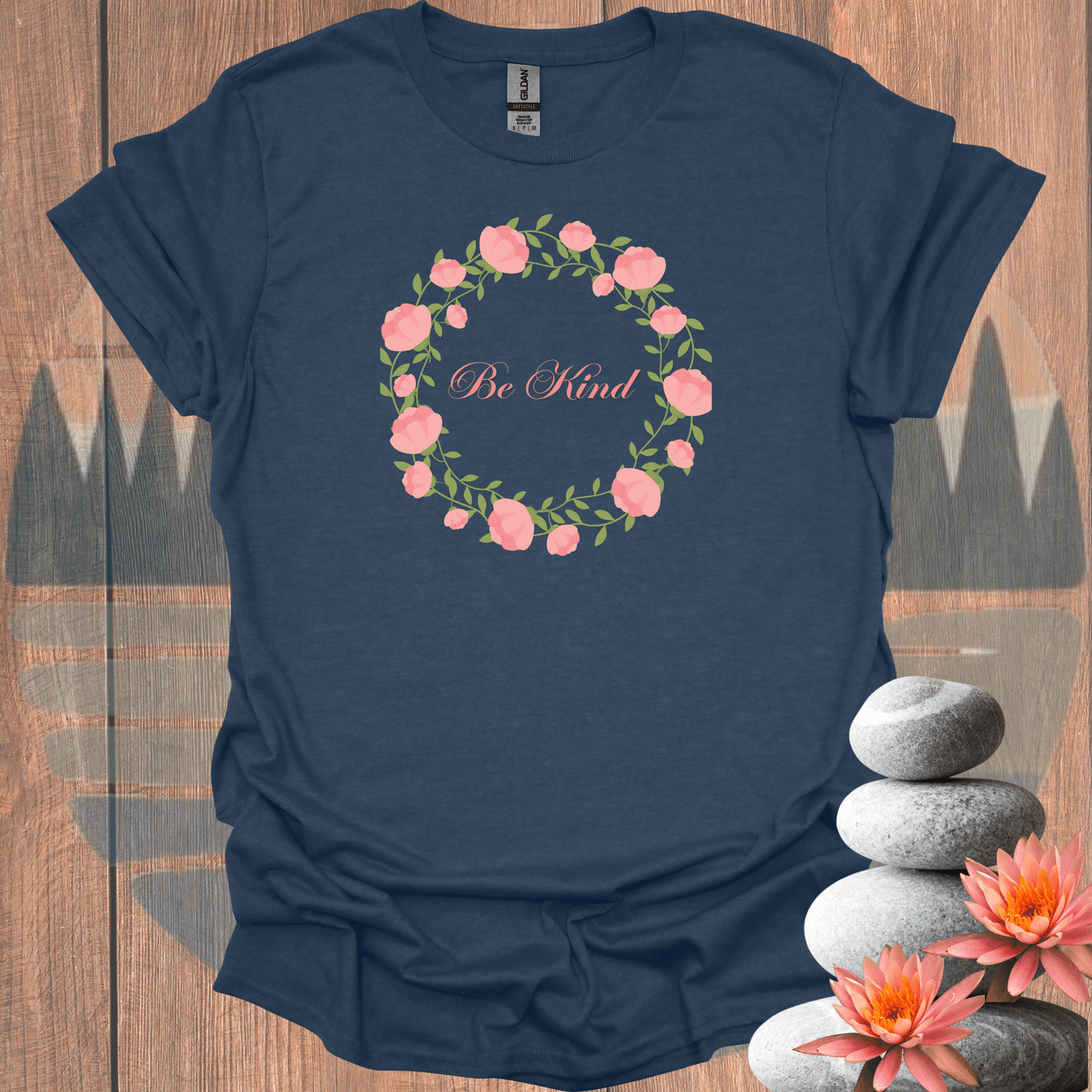 Printify T-Shirt Heather Navy / S Be Kind T-Shirt Be Kind T-Shirt 22784352218480974289