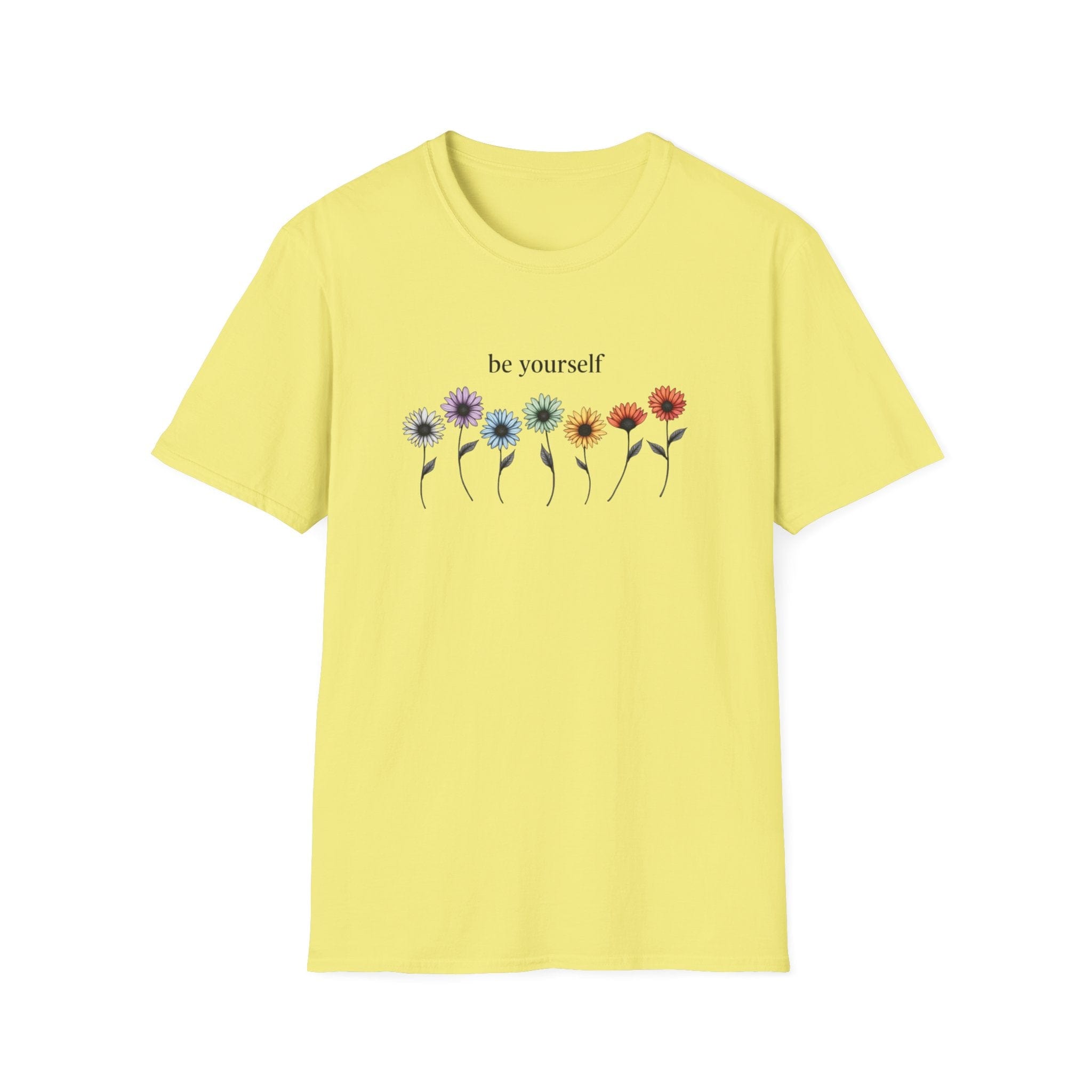 Printify T-Shirt Cornsilk / S Be Yourself Daisies T-Shirt Be Yourself Daisies T-Shirt 92427524549621978101