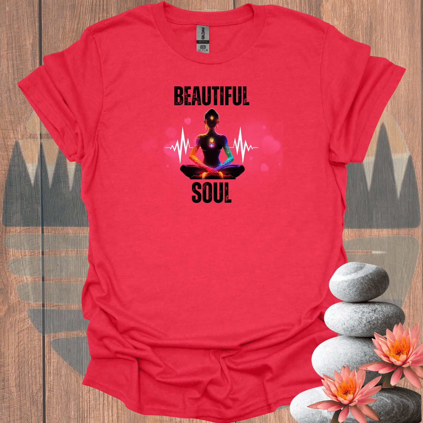 Printify T-Shirt Heather Red / S Beautiful Soul T-Shirt Beautiful Soul T-Shirt 31762381838486626036