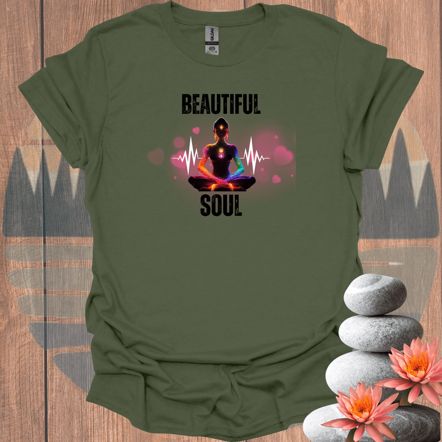 Printify T-Shirt Military Green / S Beautiful Soul T-Shirt Beautiful Soul T-Shirt 63431719336844563269