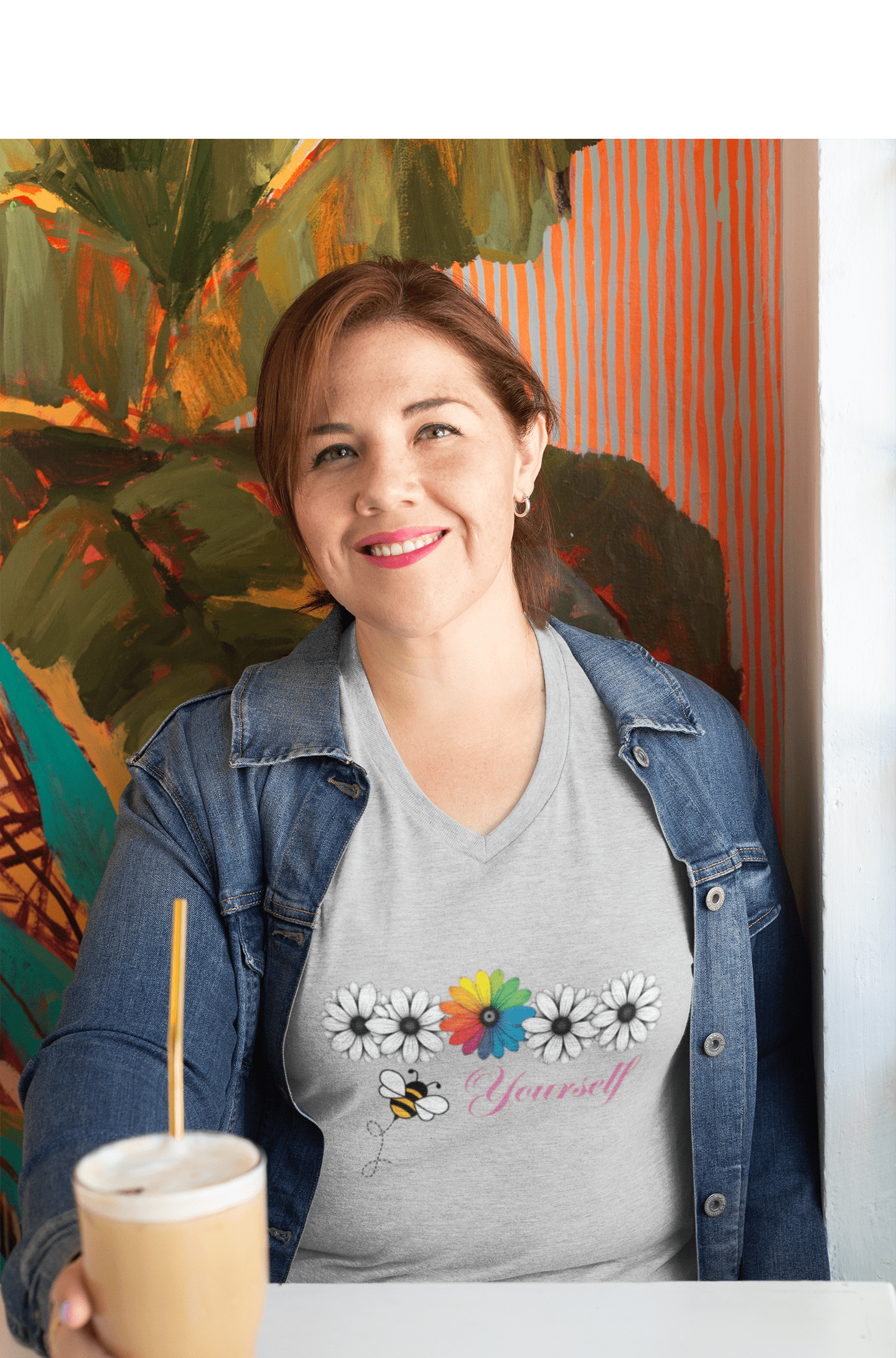 Printify V-neck Bee Yourself V-Neck Bee Yourself V-Neck