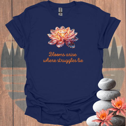 Printify T-Shirt Navy / S Blooms Arise T-Shirt Blooms Arise T-Shirt 21738763896275882230