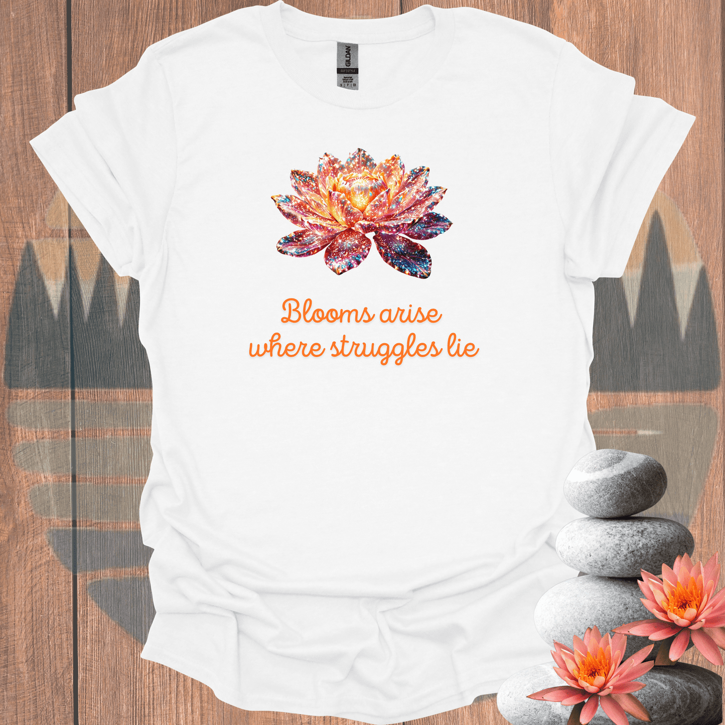 Printify T-Shirt White / S Blooms Arise T-Shirt Blooms Arise T-Shirt 73664502847198950799