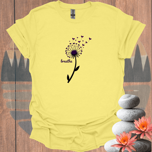 Printify T-Shirt Cornsilk / S Breathe Blowing Petals T-Shirt Breathe Blowing Petals T-Shirt 10244849767427142418