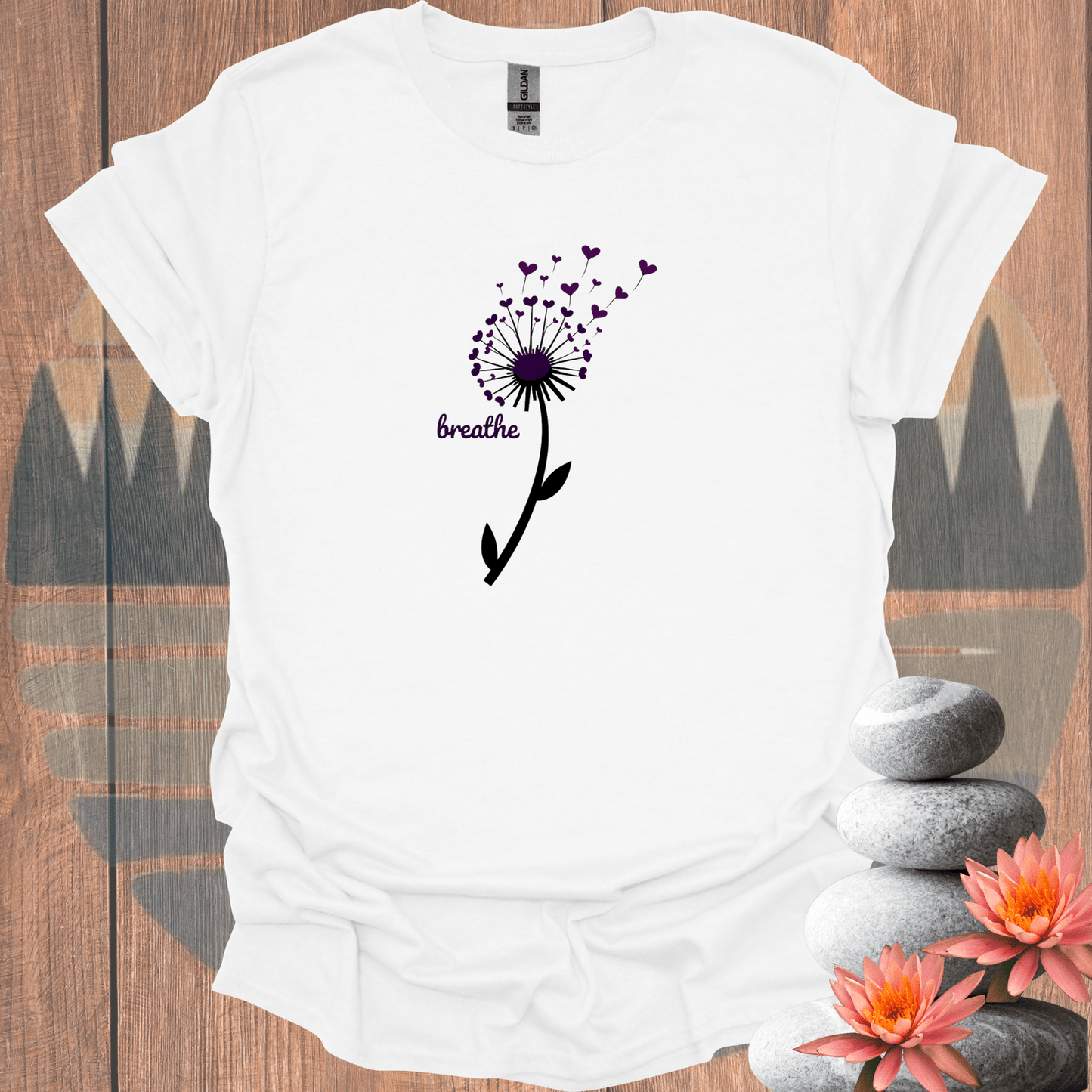 Printify T-Shirt White / S Breathe Blowing Petals T-Shirt Breathe Blowing Petals T-Shirt 55968527581897811847