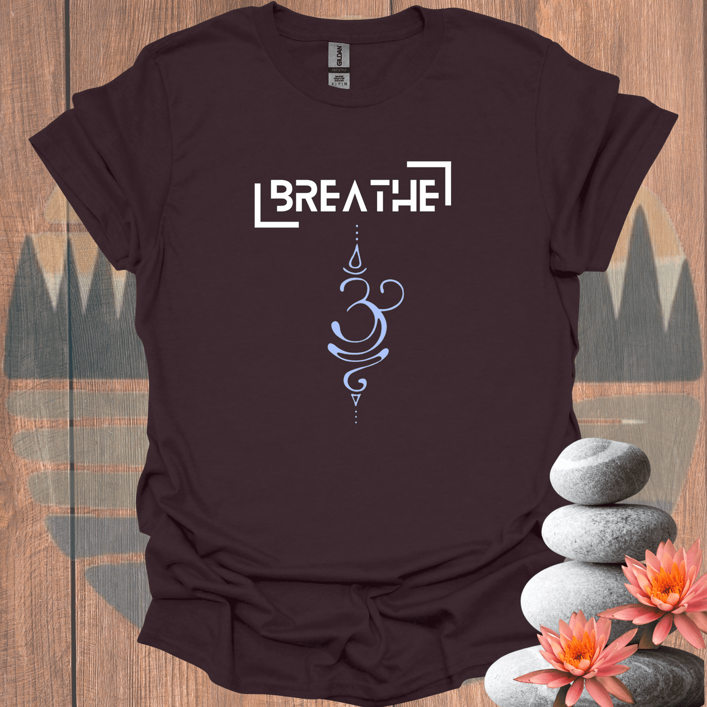 Printify T-Shirt Dark Chocolate / S Breathe parentheses T-Shirt Breathe parentheses T-Shirt 45349539055085773725