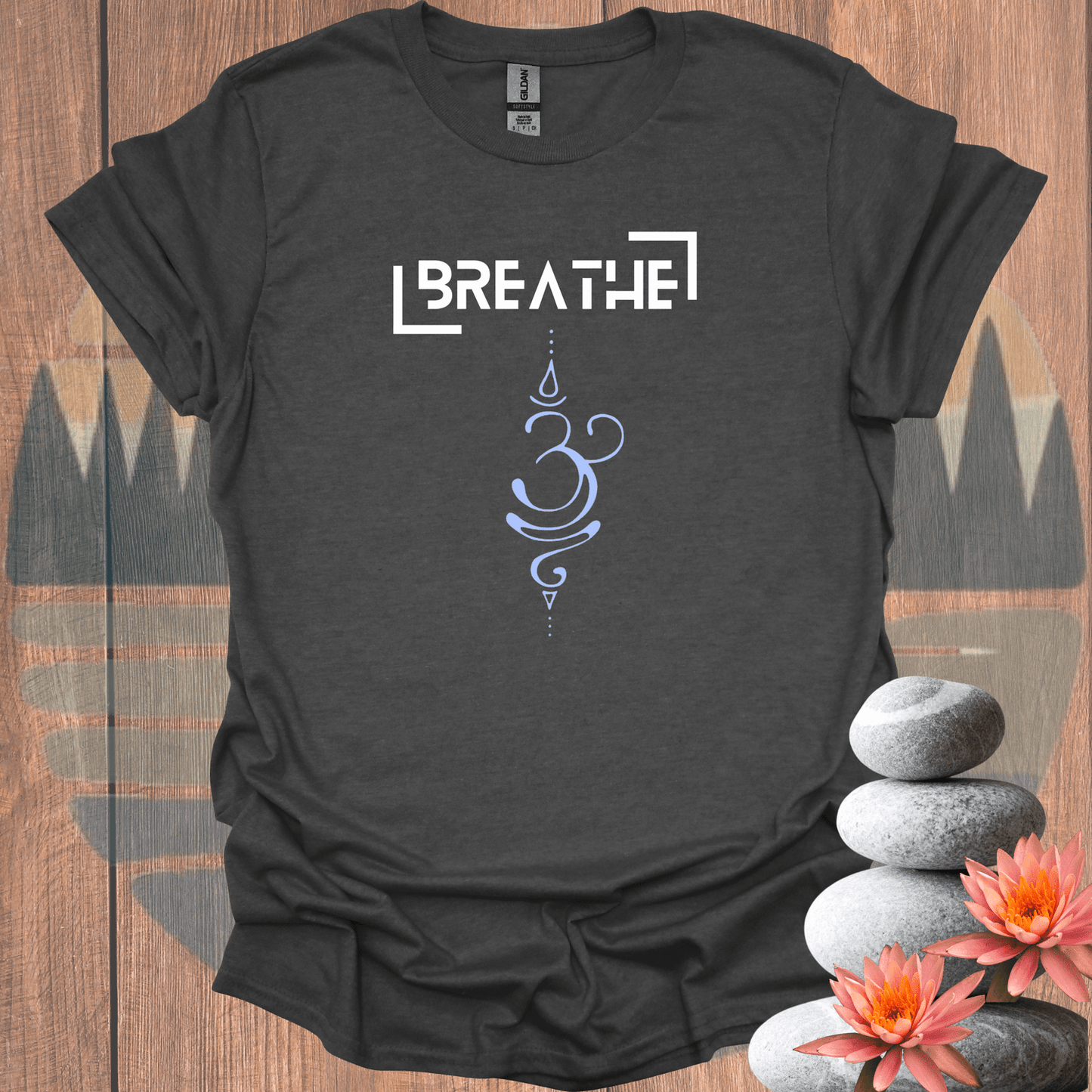 Printify T-Shirt Dark Heather / S Breathe parentheses T-Shirt Breathe parentheses T-Shirt 90756553332400141819