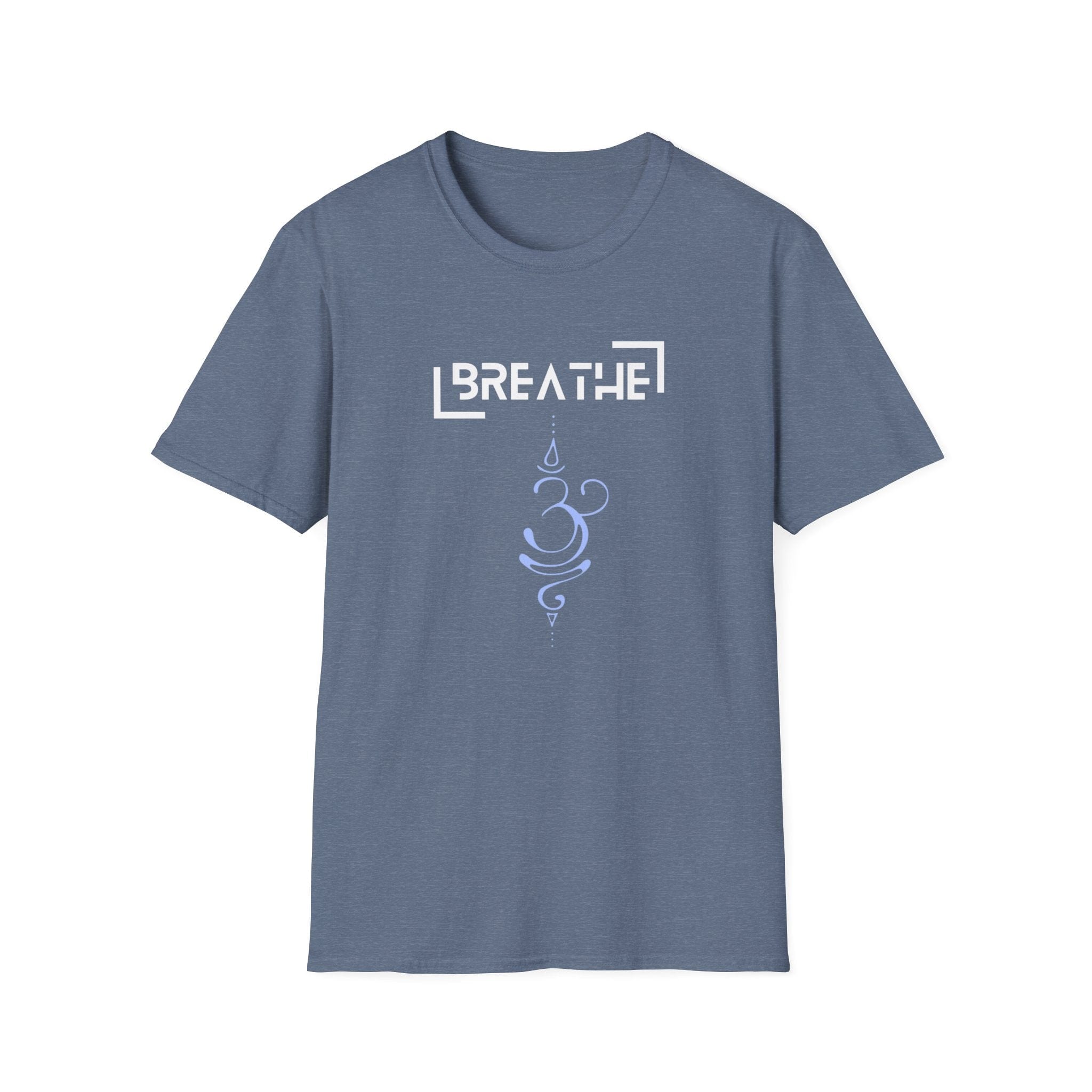Printify T-Shirt Heather Indigo / S Breathe Parentheses T-Shirt Breathe Parentheses T-Shirt 19618738351034421150