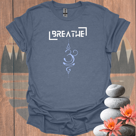 Printify T-Shirt Heather Indigo / S Breathe parentheses T-Shirt Breathe parentheses T-Shirt 19618738351034421150