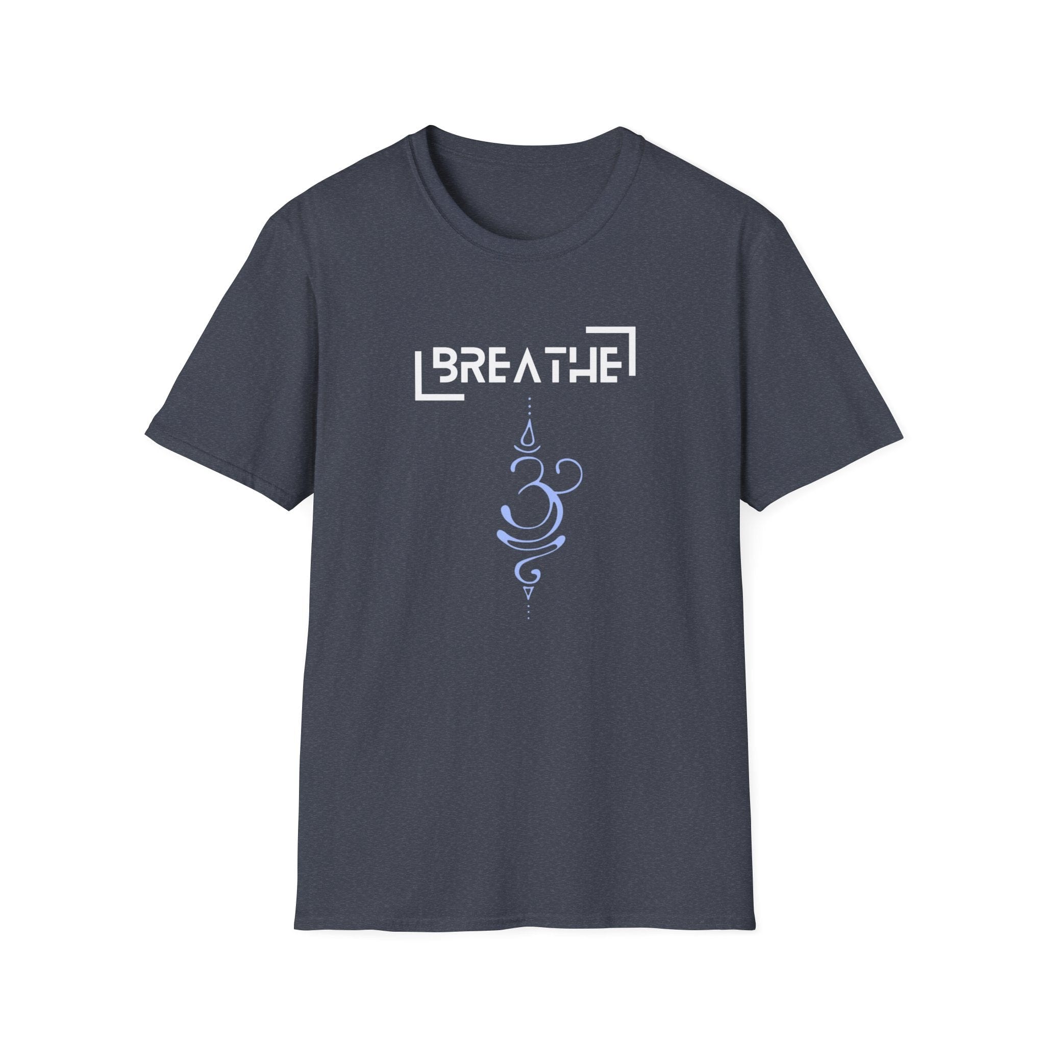 Printify T-Shirt Heather Navy / S Breathe Parentheses T-Shirt Breathe Parentheses T-Shirt 11607895057211448649