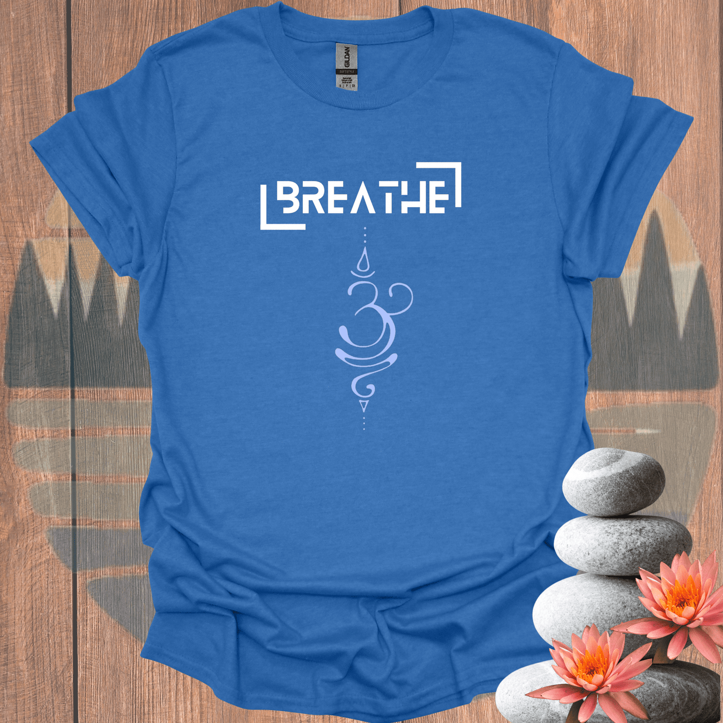 Printify T-Shirt Heather Royal / S Breathe parentheses T-Shirt Breathe parentheses T-Shirt 24059780252852208869