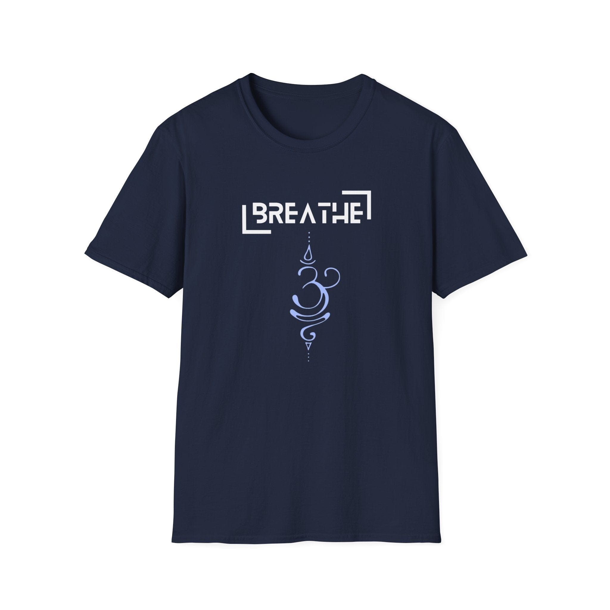 Printify T-Shirt Navy / S Breathe Parentheses T-Shirt Breathe Parentheses T-Shirt 60094463549719118438