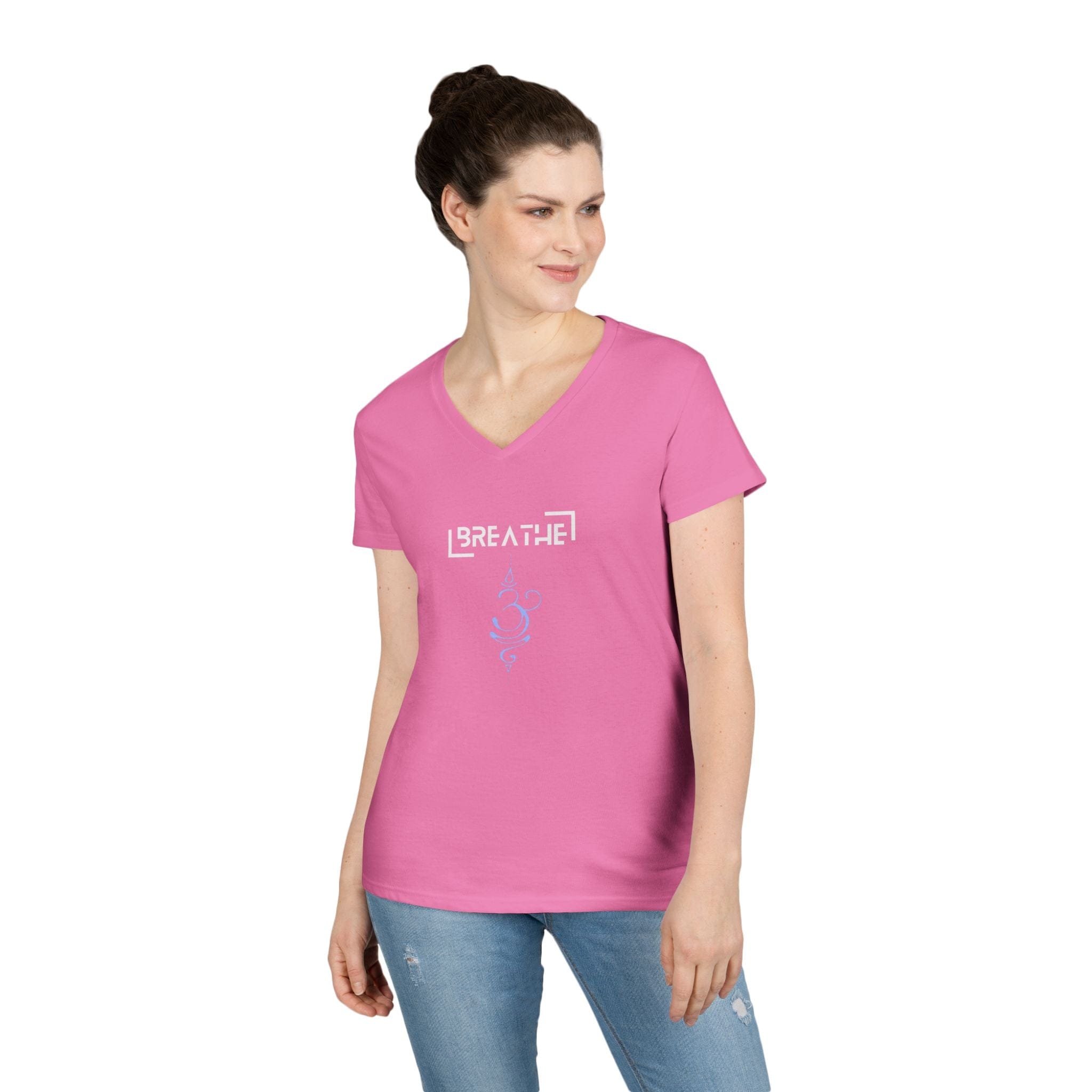 Printify V-neck Breathe Parentheses V-Neck Breathe Parentheses V-Neck